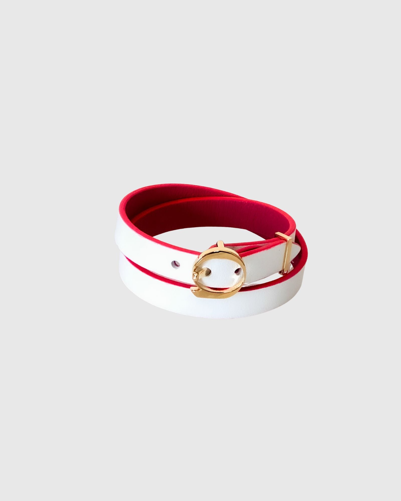 Duo Twist Bracelet White/Fuchsia
