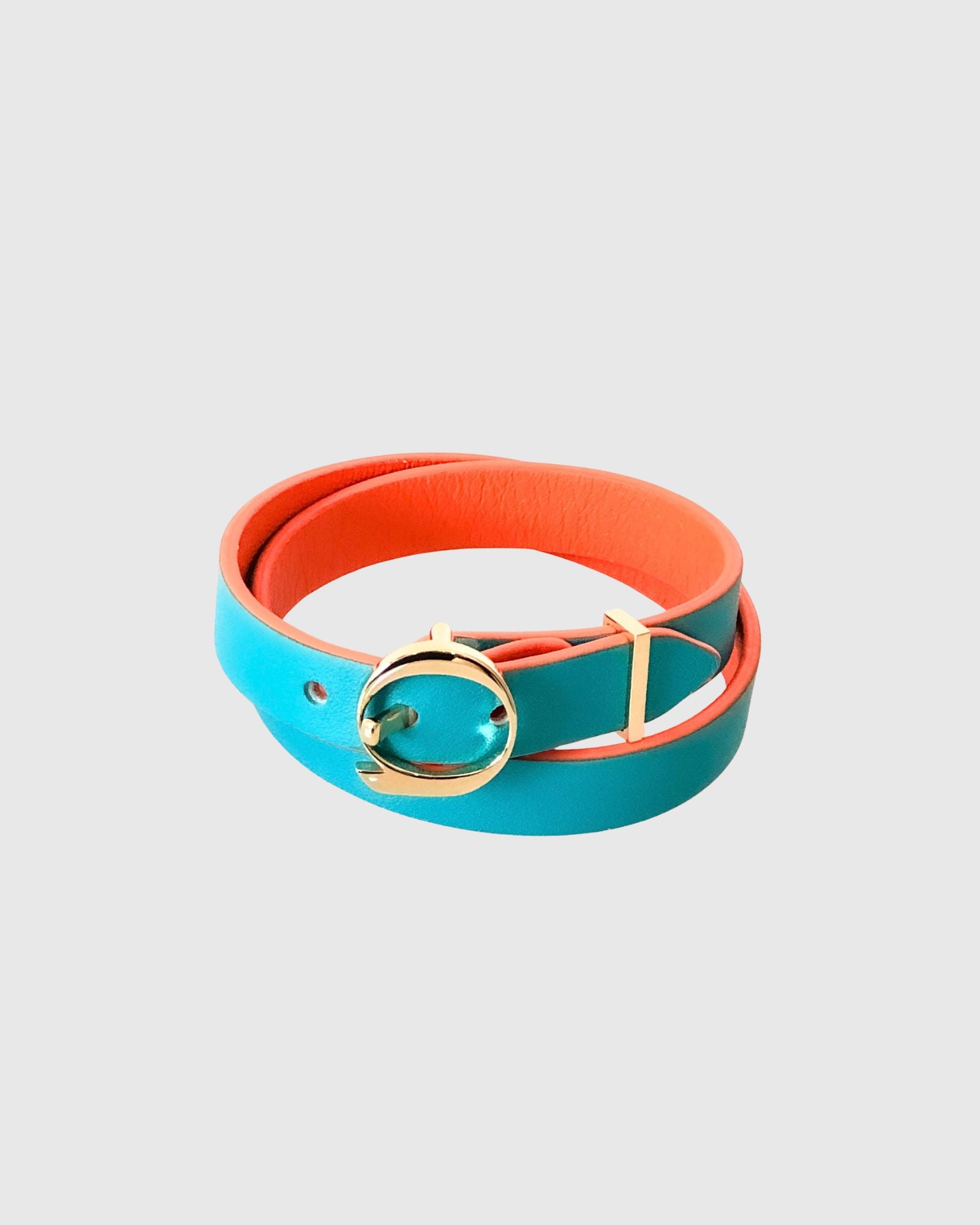 Duo Twist Bracelet Turquoise/Orange