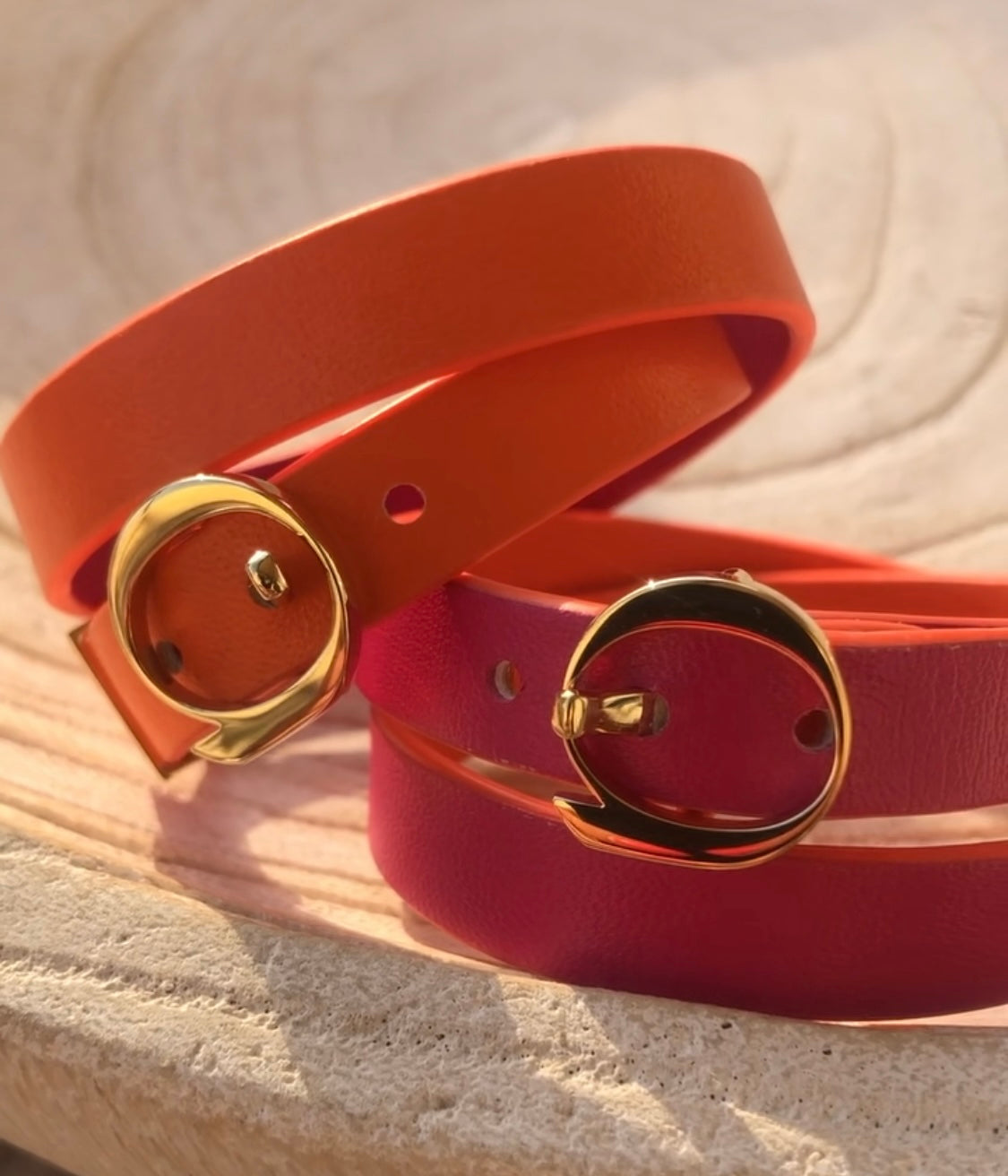 Duo Twist Bracelet White/Fuchsia