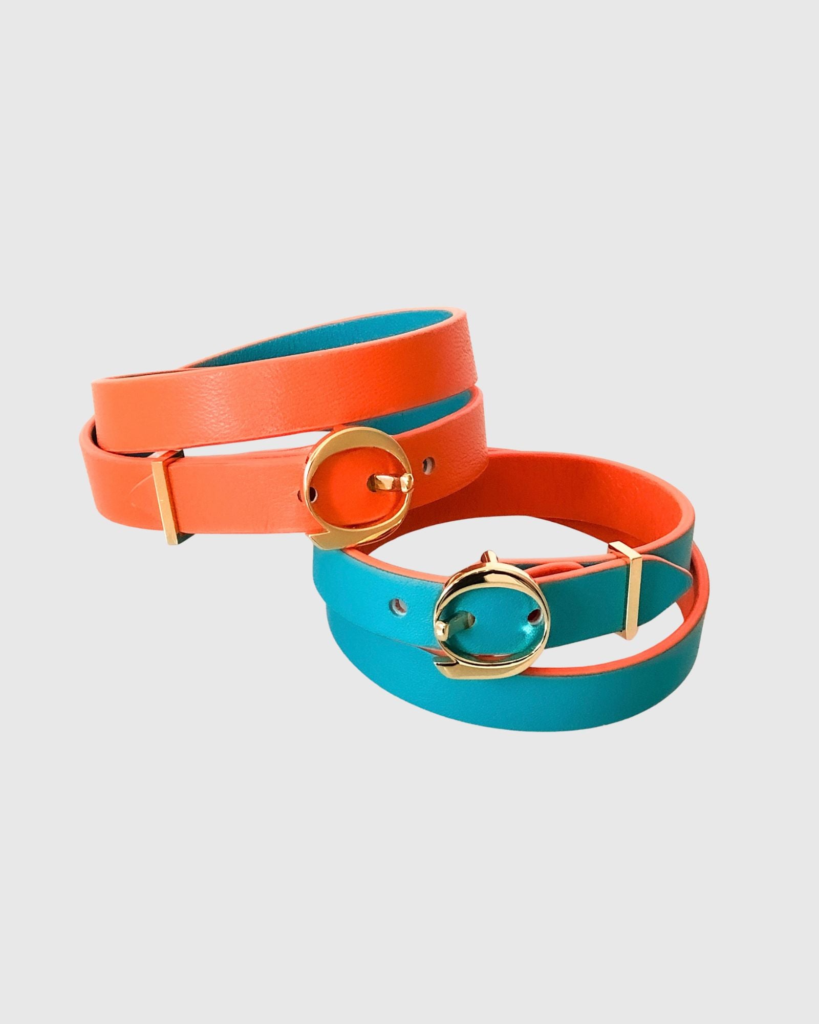 Duo Twist Bracelet Turquoise/Orange